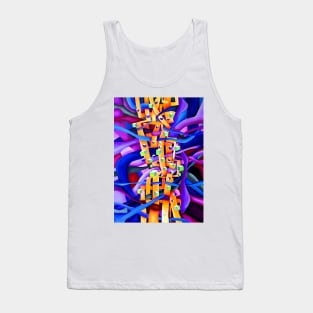 Abstract Multicolored Geometrical Artwork Tank Top